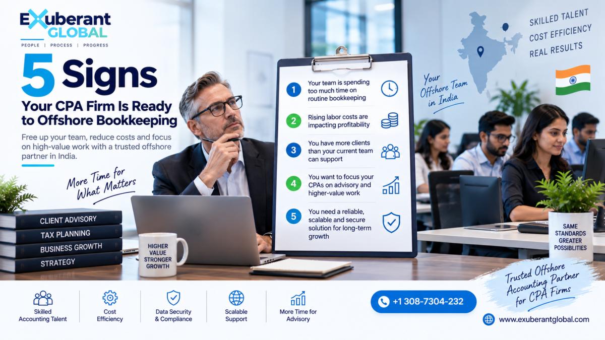 5 Signs Your CPA Firm Is Ready to Offshore Bookkeeping