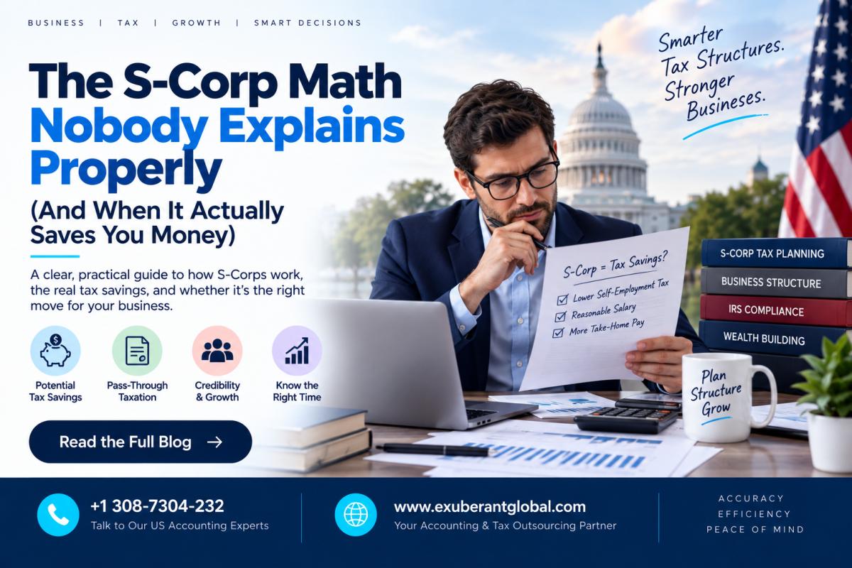 The S-Corp Math Nobody Explains Properly (And When It Actually Saves You Money)